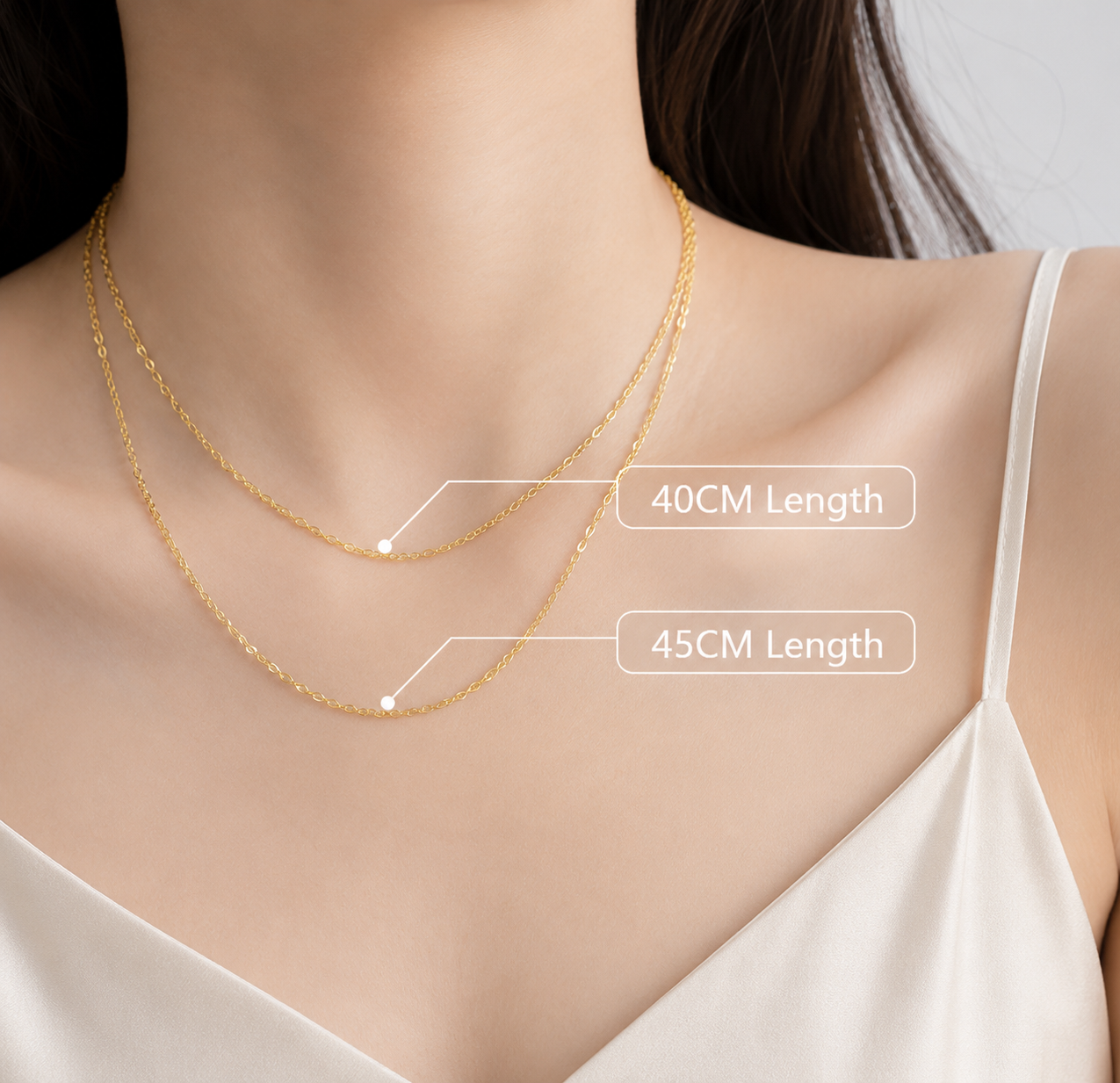 18K Gold Chain Necklace for Women - Image 3