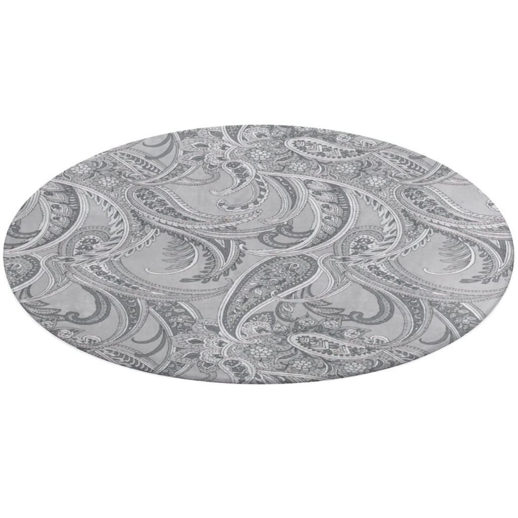 Designer Area Rug Circular Carpet multicolor