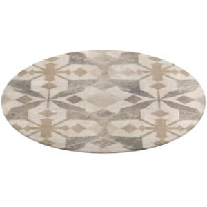 Designer Area Rug Circular Carpet multicolor
