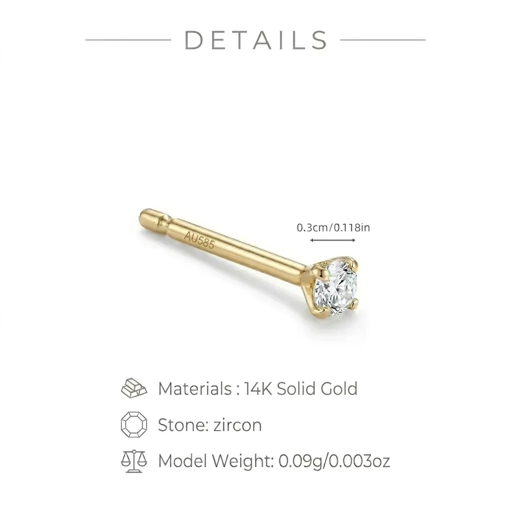 GOLDtutu Real 9K 14K Solid Gold Stud Earrings Minimalist Geometric Butterfly Star Zircon Piercing Earring Women Fine Jewelry GOLDtutu Real 9K 14K Solid Gold Stud Earrings Minimalist Geometric Butterfly Star Zircon Piercing Earring Women Fine Jewelry