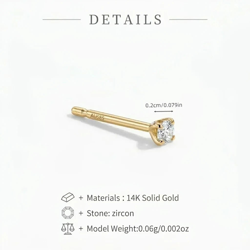 GOLDtutu Real 9K 14K Solid Gold Stud Earrings Minimalist Geometric Butterfly Star Zircon Piercing Earring Women Fine Jewelry GOLDtutu Real 9K 14K Solid Gold Stud Earrings Minimalist Geometric Butterfly Star Zircon Piercing Earring Women Fine Jewelry