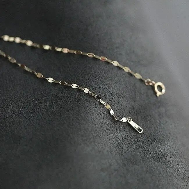 14K Gold Minimalist Bracelet, Shining Lips & Design, Hypoallergenic Jewelry for Women ok1015 - Image 2