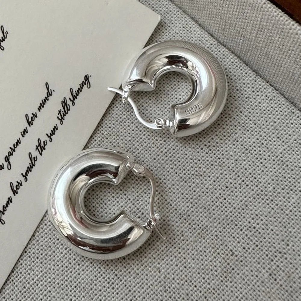 925 Sterling Silver Earrings For Women Trendy Simple Retro Flower Earring Jewelry Prevent Allergy Party Christmas Accessories