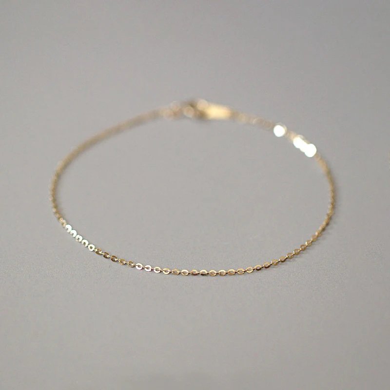 Real 925 Sterling Silver 18K Gold Chain Minimalist Trendy Bracelet For Charm Women Classic Fine Jewelry Geometric Accessories Real 925 Sterling Silver 18K Gold Chain Minimalist Trendy Bracelet For Charm Women Classic Fine Jewelry Geometric Accessories