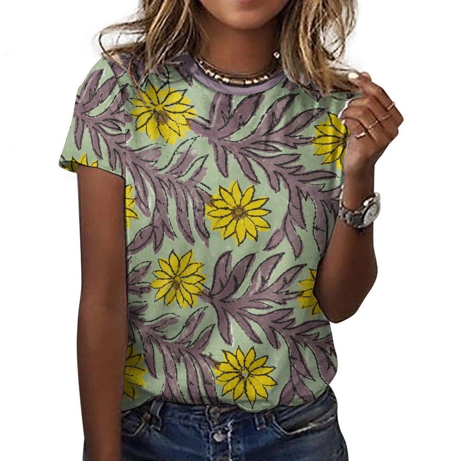 Design All-Over Print Women's Cotton T-Shirt