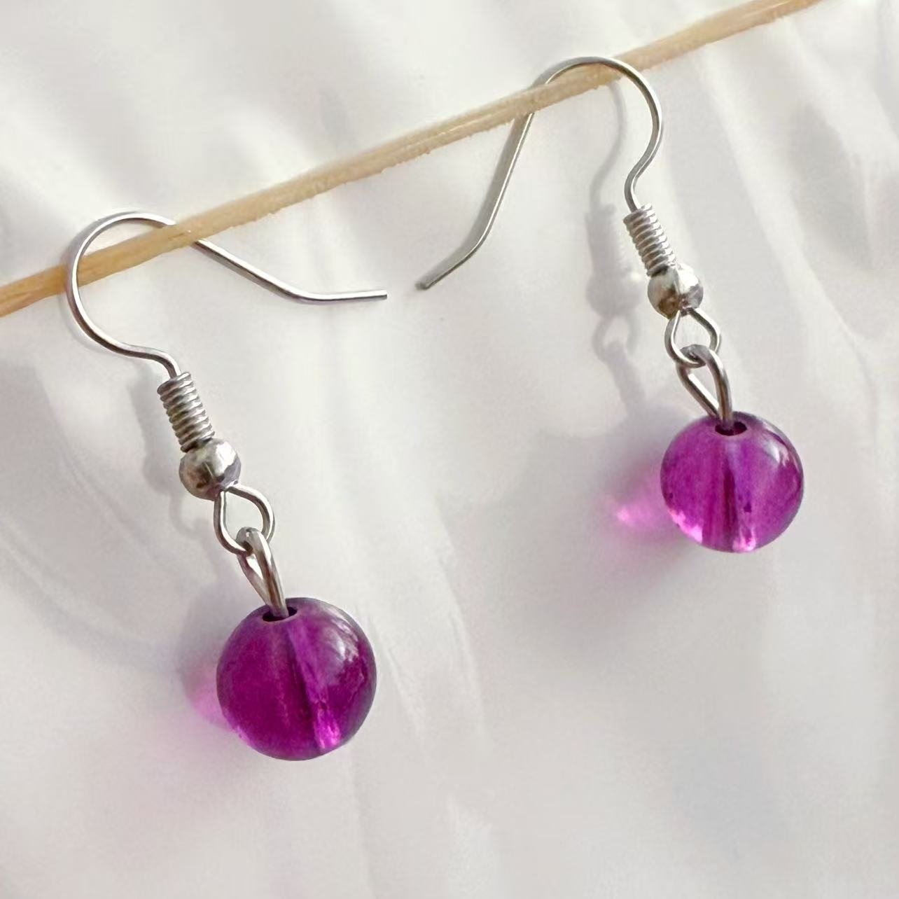 Ethnic Purple Necklace Bracelet Earrings - Image 4