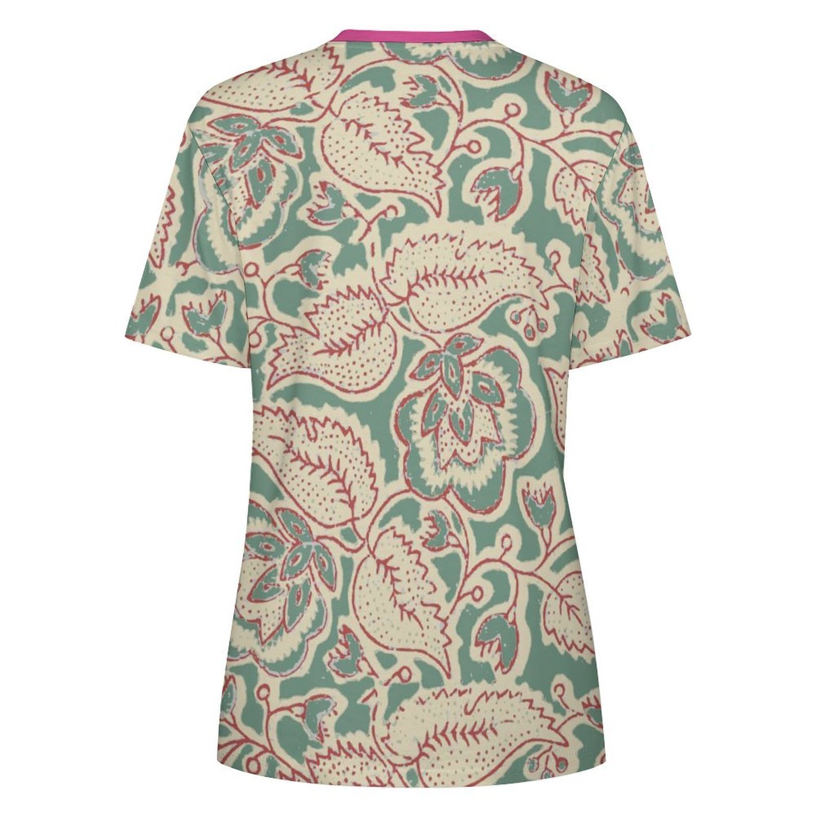 deep blush green tee All-Over Print Women's Cotton T-Shirt - Image 2