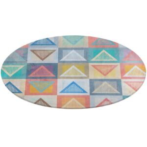 Designer Area Rug Circular Carpet multicolor