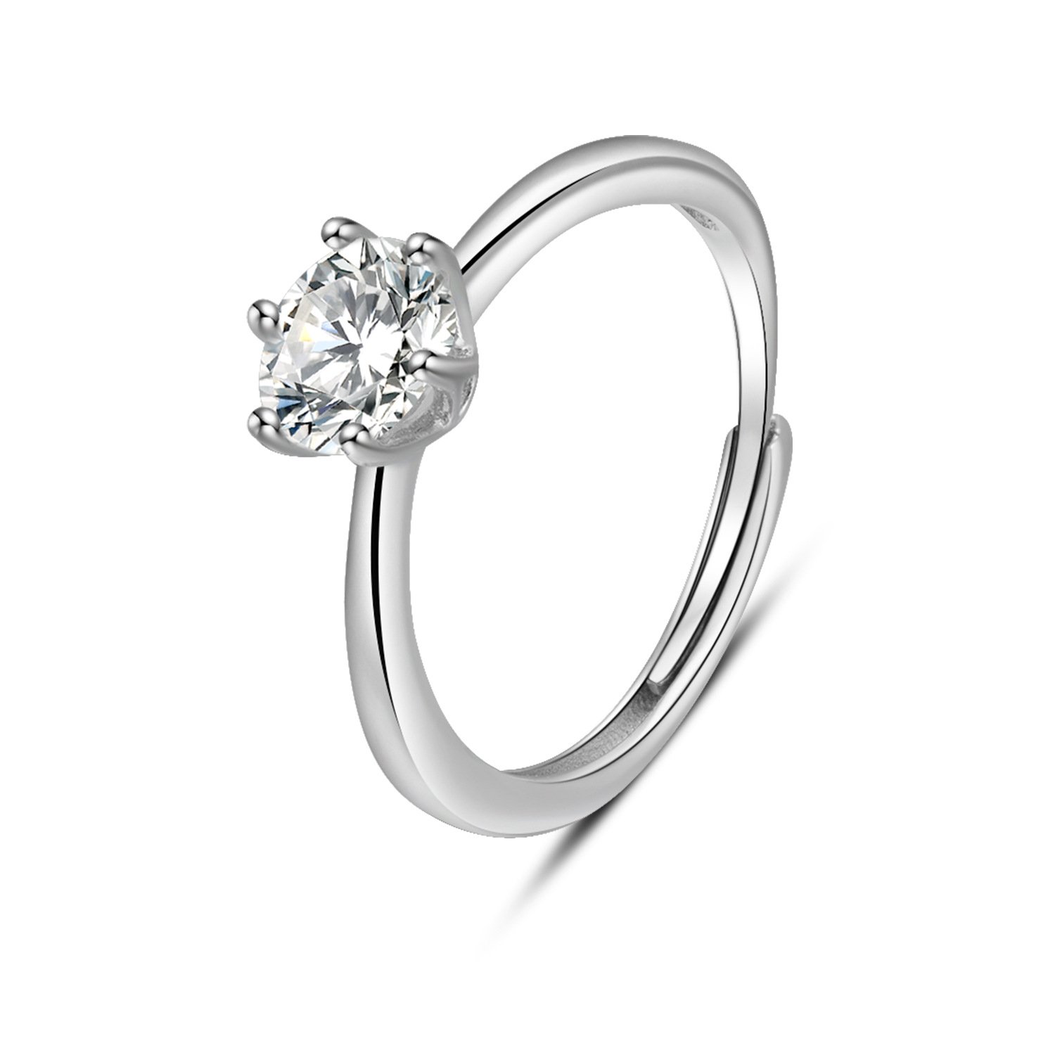 Sterling Silver Moissanite necklace earrings ring Jewelry Set - Image 5