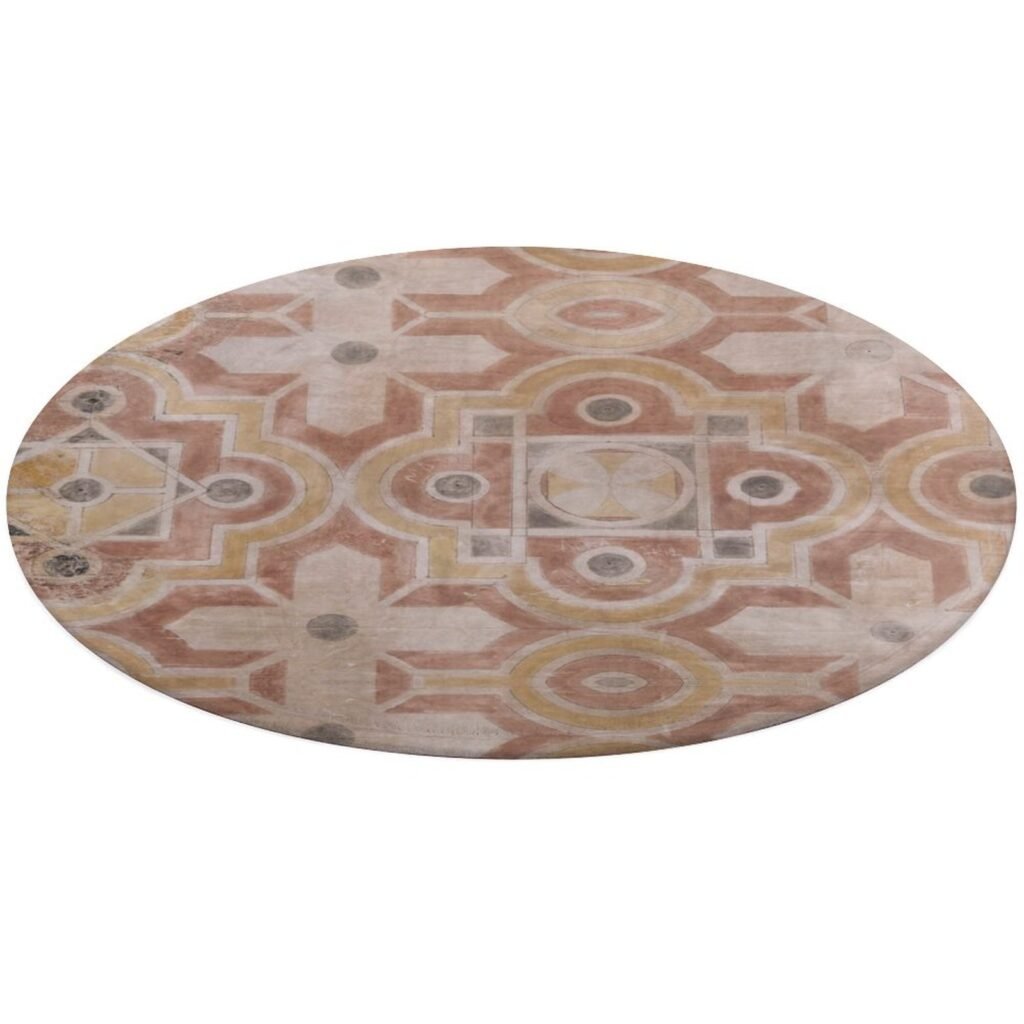 Designer Area Rug Circular Carpet multicolor