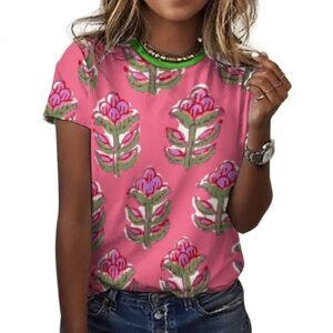 deep blush floral All-Over Print Women's Cotton T-Shirt