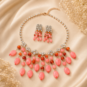 Bead based Earrings and Necklace Set