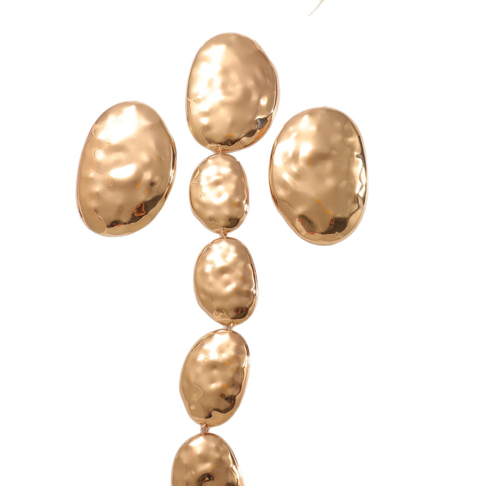 Oval Irregular Geometric Necklace Earrings Set - Image 5