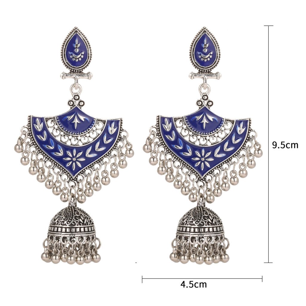 Alloy jhumka Bell Tassel Earrings