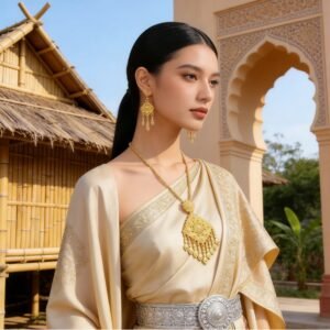 Ethnic Alloy Tassel Jewelry Set