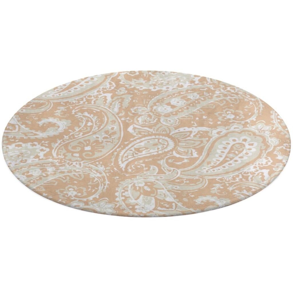 Designer Area Rug Circular Carpet multicolor