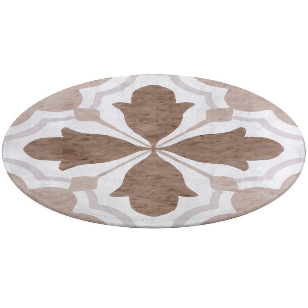 Designer Area Rug Circular Carpet multicolor