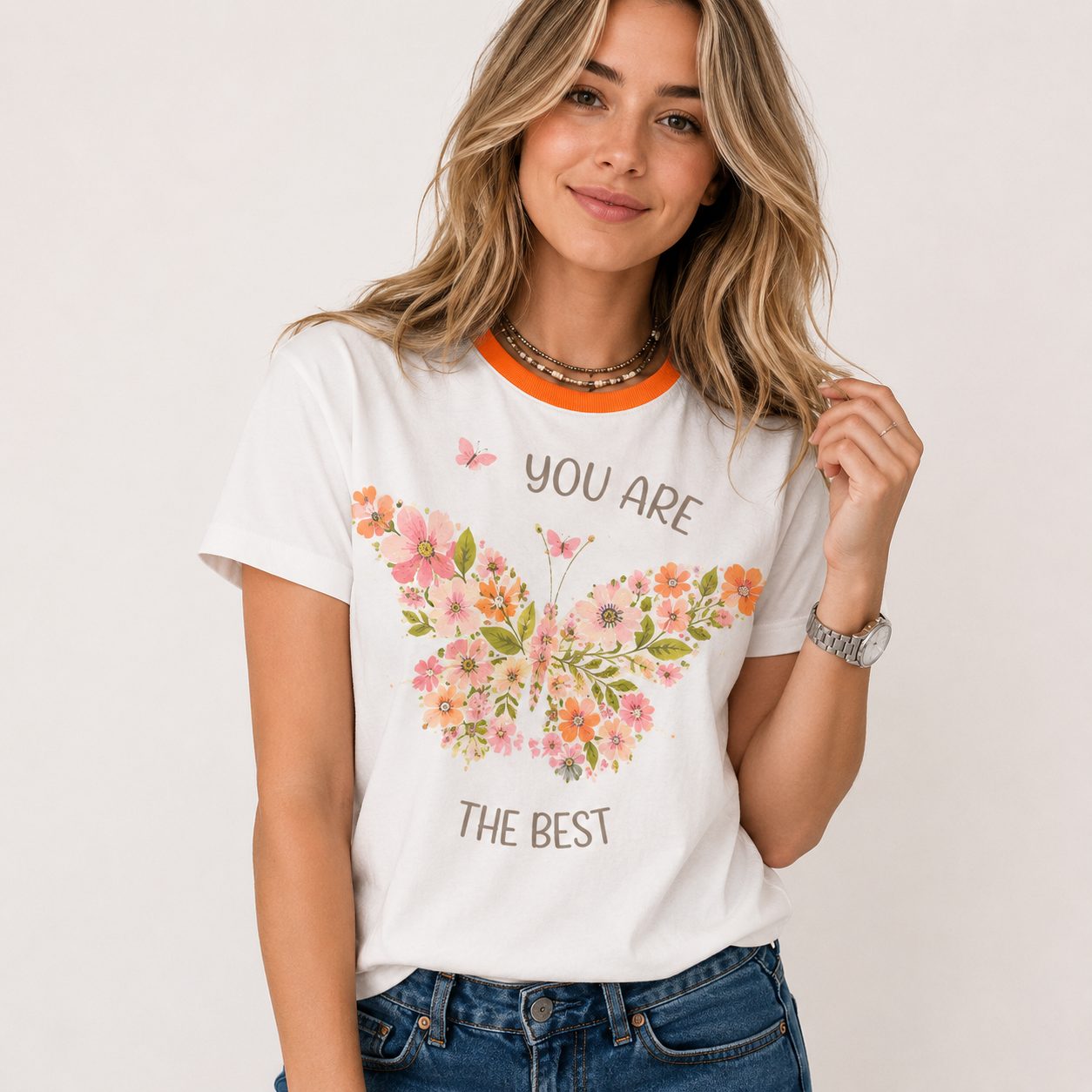 tshirt with quotations -You Are the Best- in pure cotton