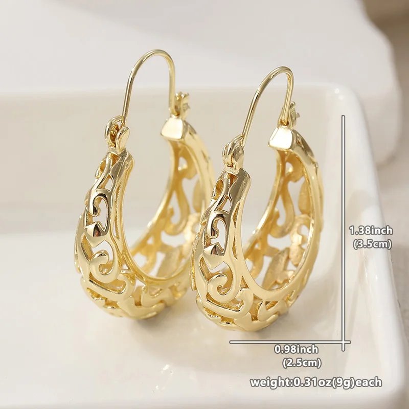Vintage hand carved earrings, multifunctional jewelry accessories for women's daily casual wear, perfect holiday gifts