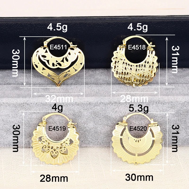Huitan Hollow Out Women Hoop Earrings Wedding Party Daily Engagement Anniversary Trendy Luxury Gold Color Accessories Jewelry Huitan Hollow Out Women Hoop Earrings Wedding Party Daily Engagement Anniversary Trendy Luxury Gold Color Accessories Jewelry
