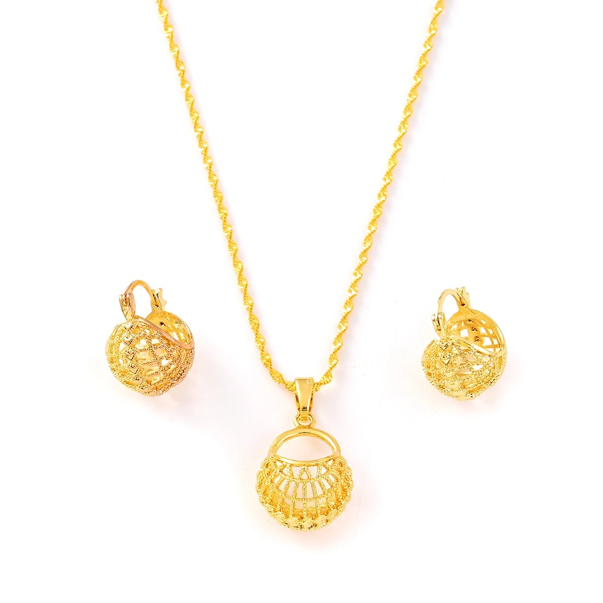 【Five Style】18k Gold Plated Africa dubai Cute Necklace pendant Earrings Wedding Birthday Party Jewelry Sets For Women Girl Gif 【Five Style】18k Gold Plated Africa dubai Cute Necklace pendant Earrings Wedding Birthday Party Jewelry Sets For Women Girl Gif