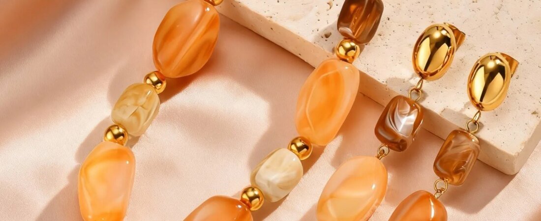 Elegant and Durable: Is the 18K Gold Plated Acrylic Resin Pendant Set Worth It?