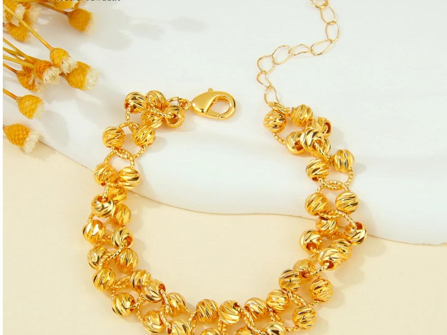 High Quality Dubai Fashion Jewelry Set 21k Gold Plated Nigeria Bridal Wedding Necklace Bracelet Earrings Arabic Exotic jewelry