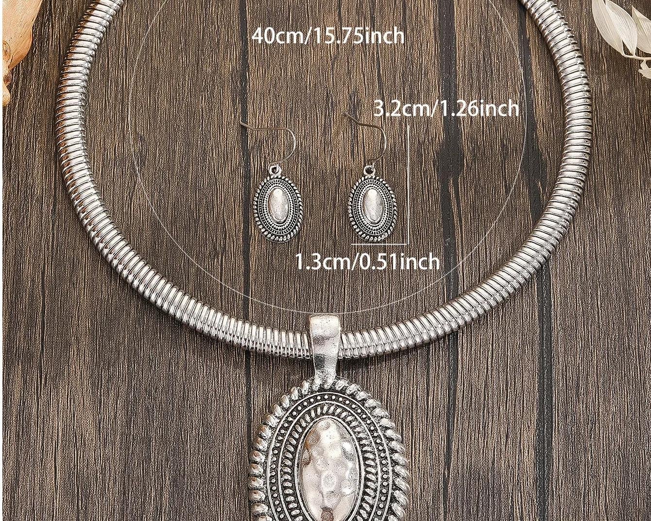 Exaggerated Retro Style Handmade Diamond Embedded Necklace Jewelry Pair with Earrings New Arrival Elegant Classique Design Exaggerated Retro Style Handmade Diamond Embedded Necklace Jewelry Pair with Earrings New Arrival Elegant Classique Design
