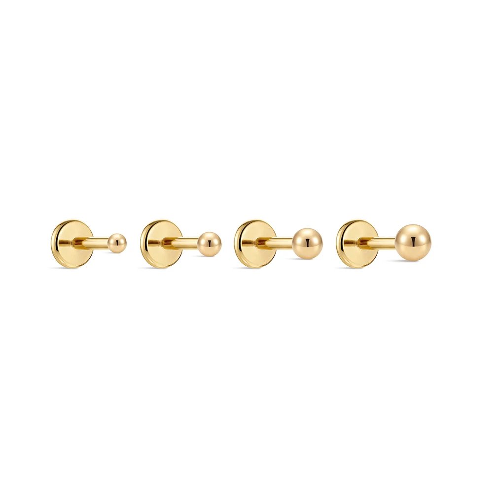 Aide 14K Solid Gold Smooth Ball Screw Back Cartilage Studs 1.5/2/2.5/3mm Tiny Piercing Earrings Hypoallergenic Jewelry for Women Aide 14K Solid Gold Smooth Ball Screw Back Cartilage Studs 1.5/2/2.5/3mm Tiny Piercing Earrings Hypoallergenic Jewelry for Women