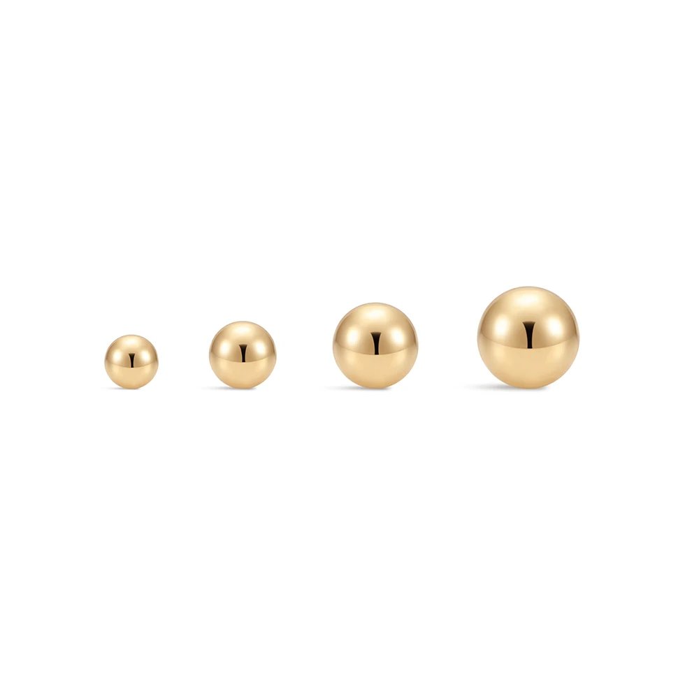 Aide 14K Solid Gold Smooth Ball Screw Back Cartilage Studs 1.5/2/2.5/3mm Tiny Piercing Earrings Hypoallergenic Jewelry for Women Aide 14K Solid Gold Smooth Ball Screw Back Cartilage Studs 1.5/2/2.5/3mm Tiny Piercing Earrings Hypoallergenic Jewelry for Women