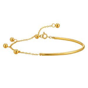 Minimalist Ball Semi-circle Bracelet for Women,Flat Bracelets,Water Resistant Jewelry Gift