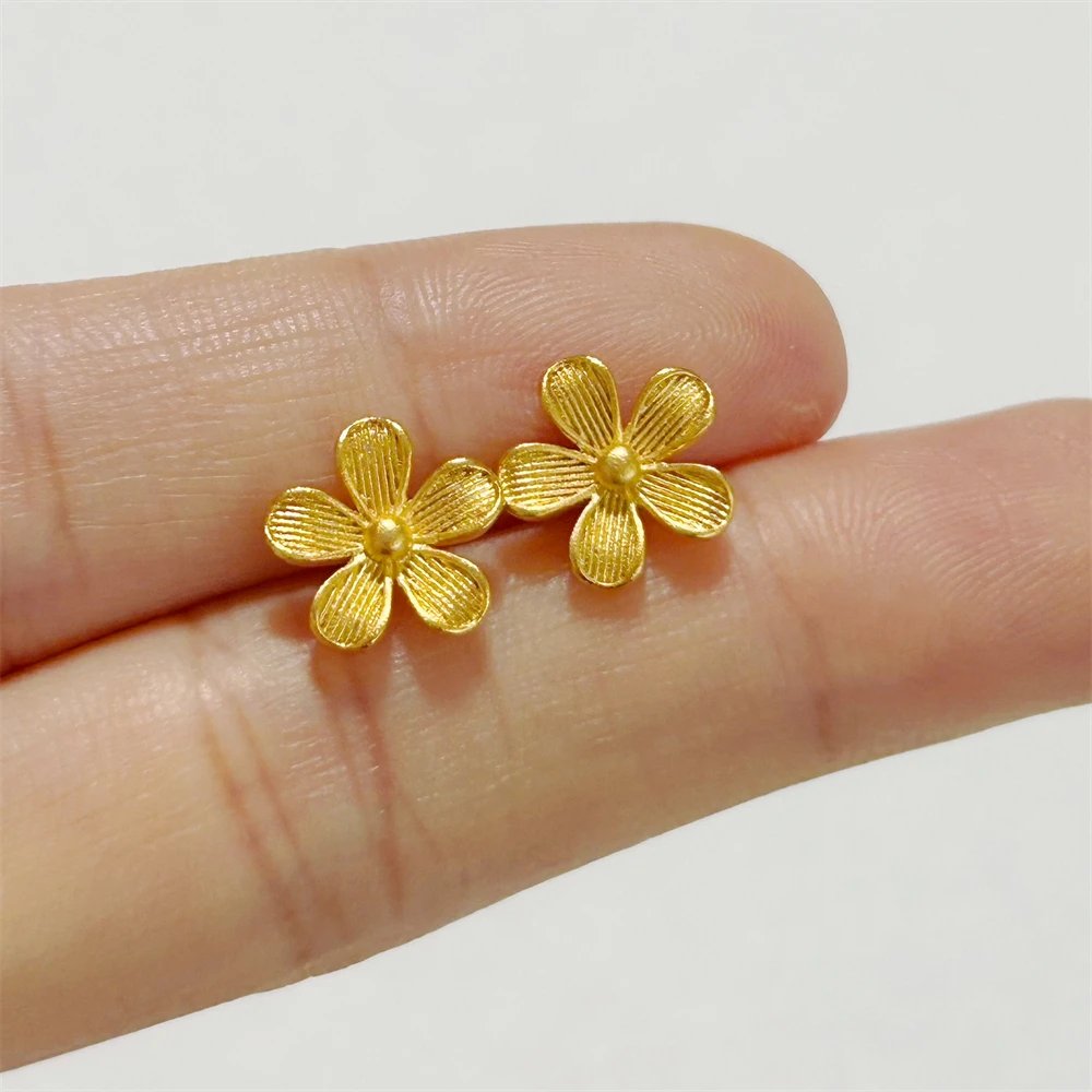 Exquisite Gold layered Jewelry Set Flower Pendant Necklace Earrings Ring Set Wedding Bridal Accessories - Image 4