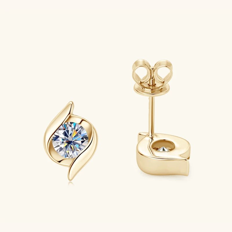 Gold Plated Silver 925 Real Moissanite Jewelry Set for Women 2.0ctw D Color Lab Diamond Stud Earrings Pendant Necklace Sets Gift Gold Plated Silver 925 Real Moissanite Jewelry Set for Women 2.0ctw D Color Lab Diamond Stud Earrings Pendant Necklace Sets Gift