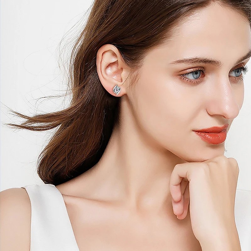Gold Plated Silver 925 Real Moissanite Jewelry Set for Women 2.0ctw D Color Lab Diamond Stud Earrings Pendant Necklace Sets Gift Gold Plated Silver 925 Real Moissanite Jewelry Set for Women 2.0ctw D Color Lab Diamond Stud Earrings Pendant Necklace Sets Gift