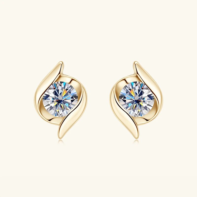 Gold Plated Silver 925 Real Moissanite Jewelry Set for Women 2.0ctw D Color Lab Diamond Stud Earrings Pendant Necklace Sets Gift Gold Plated Silver 925 Real Moissanite Jewelry Set for Women 2.0ctw D Color Lab Diamond Stud Earrings Pendant Necklace Sets Gift