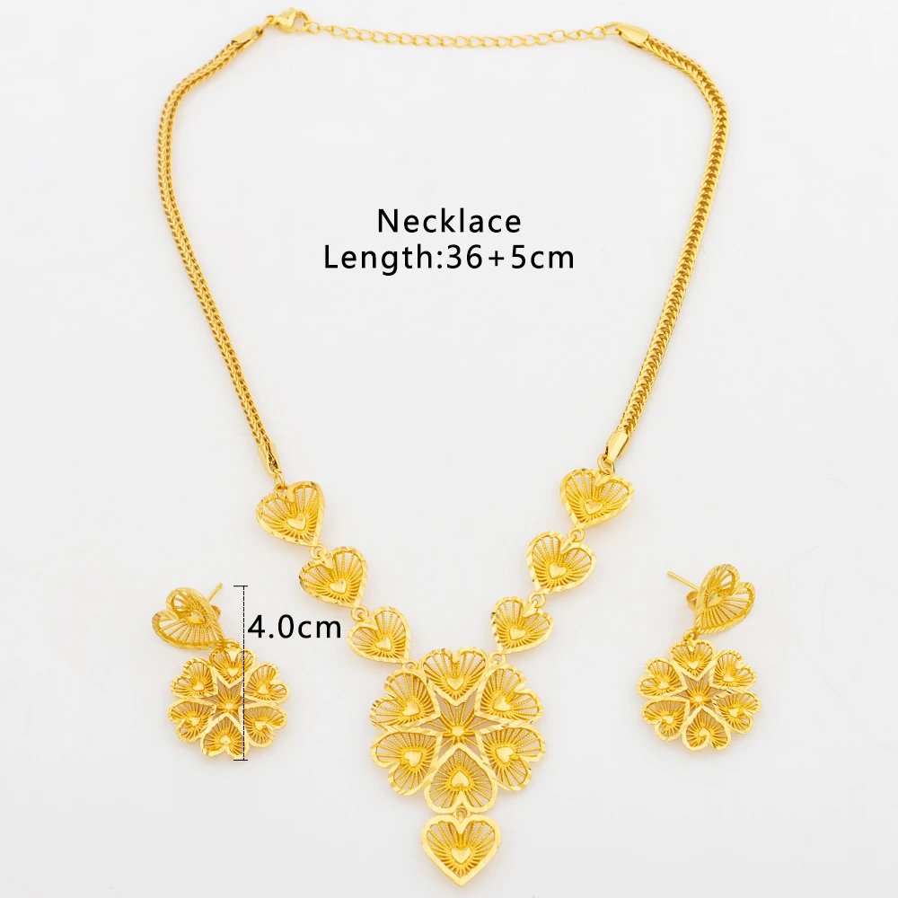 Round Jewelry Set Design for Women African Hot Sale Copper Hoop Earrings Flower Necklace Gold Plated Pendant Party Wedding Gifts Round Jewelry Set Design for Women African Hot Sale Copper Hoop Earrings Flower Necklace Gold Plated Pendant Party Wedding Gifts
