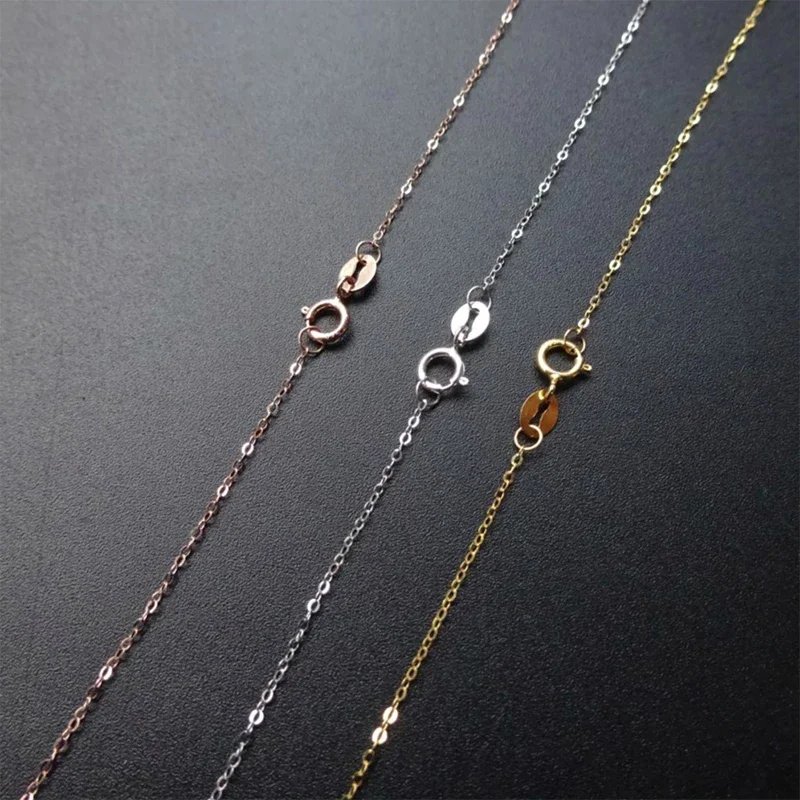 18K Au750 Gold O-Link Clavicle Necklace Women High Luster Chain Minimalist Layering Jewelry Containing a steel stamp 18K Au750 Gold O-Link Clavicle Necklace Women High Luster Chain Minimalist Layering Jewelry Containing a steel stamp