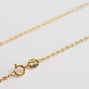 18K Au750 Gold O-Link Clavicle Necklace Women High Luster Chain Minimalist Layering Jewelry