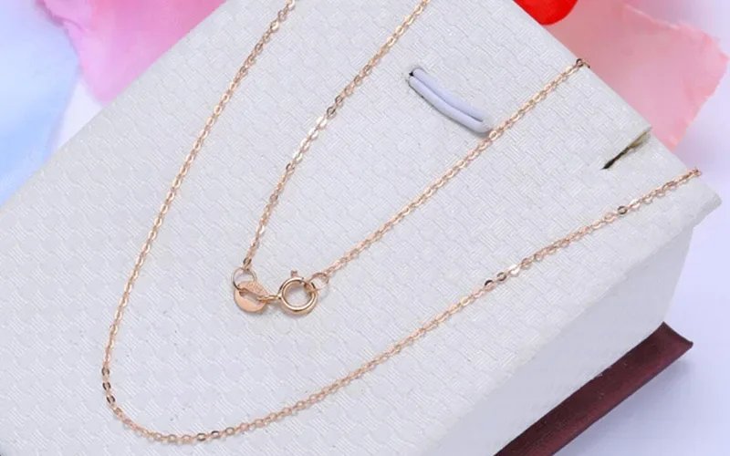 18K Au750 Gold O-Link Clavicle Necklace Women High Luster Chain Minimalist Layering Jewelry Containing a steel stamp 18K Au750 Gold O-Link Clavicle Necklace Women High Luster Chain Minimalist Layering Jewelry Containing a steel stamp