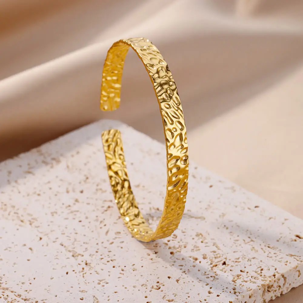 Adjustable Bangle Bracelets for Women WaterResistant Gold Color Luxury Jewelry - Image 4