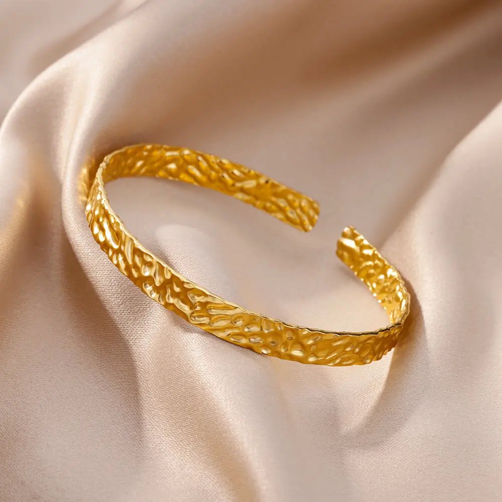 Adjustable Bangle Bracelets for Women WaterResistant Gold Color Luxury Jewelry - Image 5