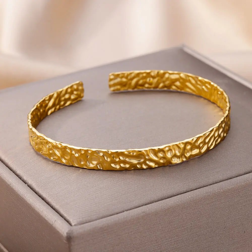 Adjustable Bangle Bracelets for Women Stainless Steel Bracelet Waterproof Gold Color Luxury Couple Jewelry Cuff pulseras mujer Adjustable Bangle Bracelets for Women Stainless Steel Bracelet Waterproof Gold Color Luxury Couple Jewelry Cuff pulseras mujer
