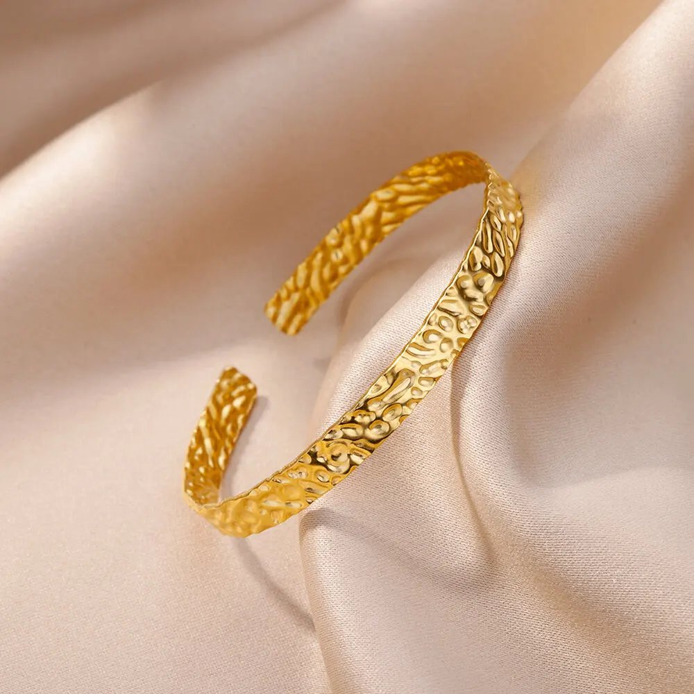 Adjustable Bangle Bracelets for Women Stainless Steel Bracelet Waterproof Gold Color Luxury Couple Jewelry Cuff pulseras mujer Adjustable Bangle Bracelets for Women Stainless Steel Bracelet Waterproof Gold Color Luxury Couple Jewelry Cuff pulseras mujer
