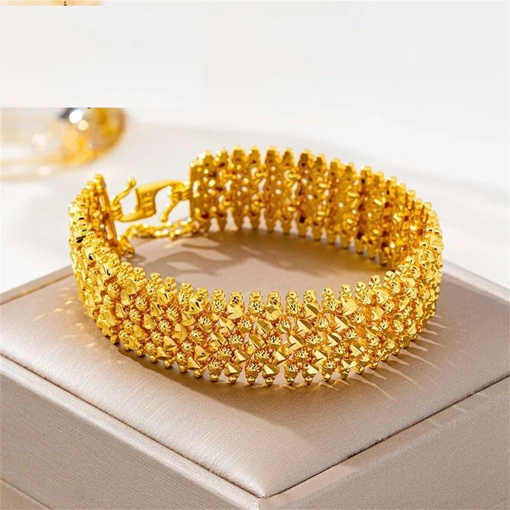 Sand Gold Streamer Beads Love Bracelet Luxury Quality Jewelry Best Selling Fashion Jewelry Charms Exquisite Elegant Popular Gift