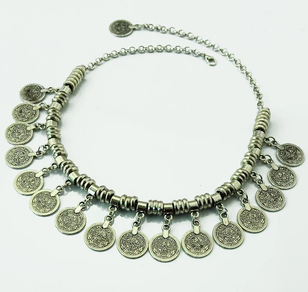 Multi-style Vintage Coin Choker Necklace for Women Boho Afghan Ethnic Gypsy Native Tribal Dress Turkish Pakistan Indian Jewelry