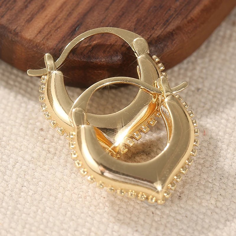 Vintage Golden Hoop Earrings, Unique Earrings, Ethnic Golden Earrings, Boho Jewelry,