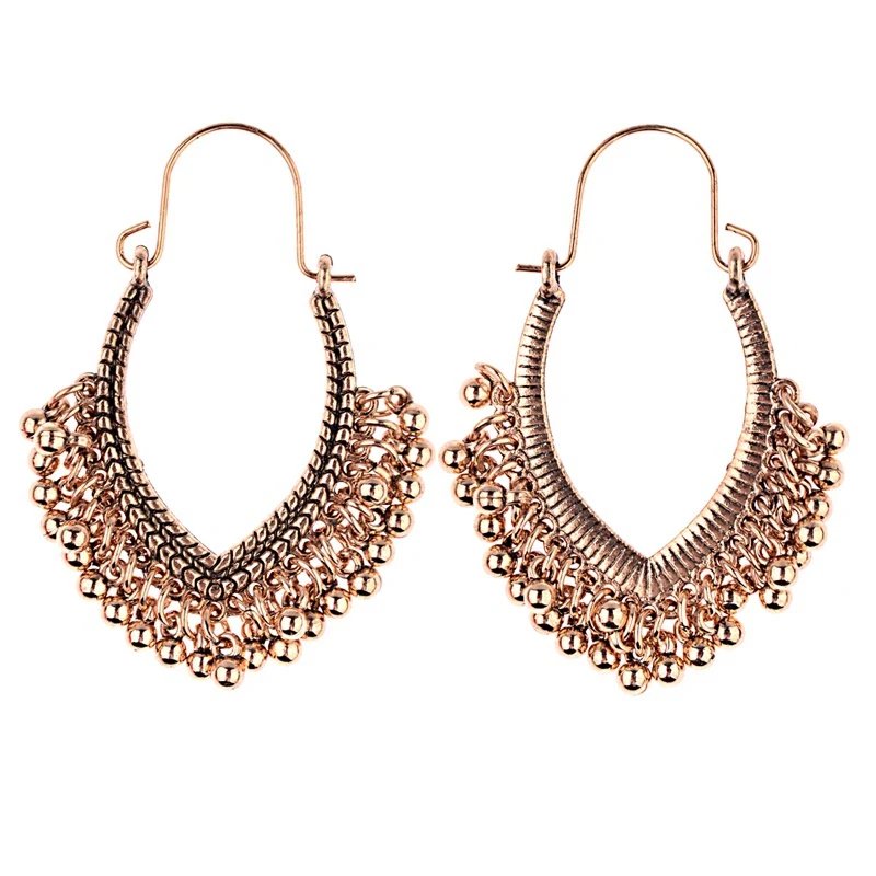 Indian Jhumka Jewelry Vintage Bell Tassel Earring Boho Antique Ethnic Silver Plated Drop Hanging Earrings For Women Pendientes Indian Jhumka Jewelry Vintage Bell Tassel Earring Boho Antique Ethnic Silver Plated Drop Hanging Earrings For Women Pendientes