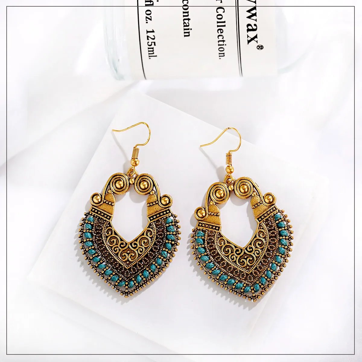 Indian Jhumka Jewelry Vintage Bell Tassel Earring Boho Antique Ethnic Silver Plated Drop Earrings For Women - Image 4