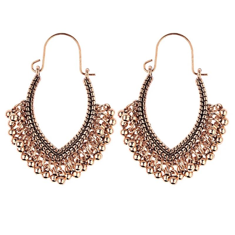 Indian Jhumka Jewelry Vintage Bell Tassel Earring Boho Antique Ethnic Silver Plated Drop Hanging Earrings For Women Pendientes Indian Jhumka Jewelry Vintage Bell Tassel Earring Boho Antique Ethnic Silver Plated Drop Hanging Earrings For Women Pendientes
