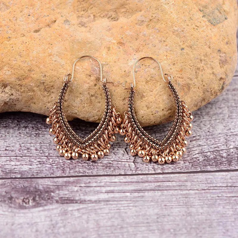 Indian Jhumka Jewelry Vintage Bell Tassel Earring Boho Antique Ethnic Silver Plated Drop Hanging Earrings For Women Pendientes Indian Jhumka Jewelry Vintage Bell Tassel Earring Boho Antique Ethnic Silver Plated Drop Hanging Earrings For Women Pendientes